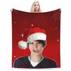 Pappel-Sänger Justin Biebers Weihnachtliche Warme Weiche Decke Kinder Plüsch Bettwäsche Überwürfe Bequeme Heimdekoration Sofa Bettbezug