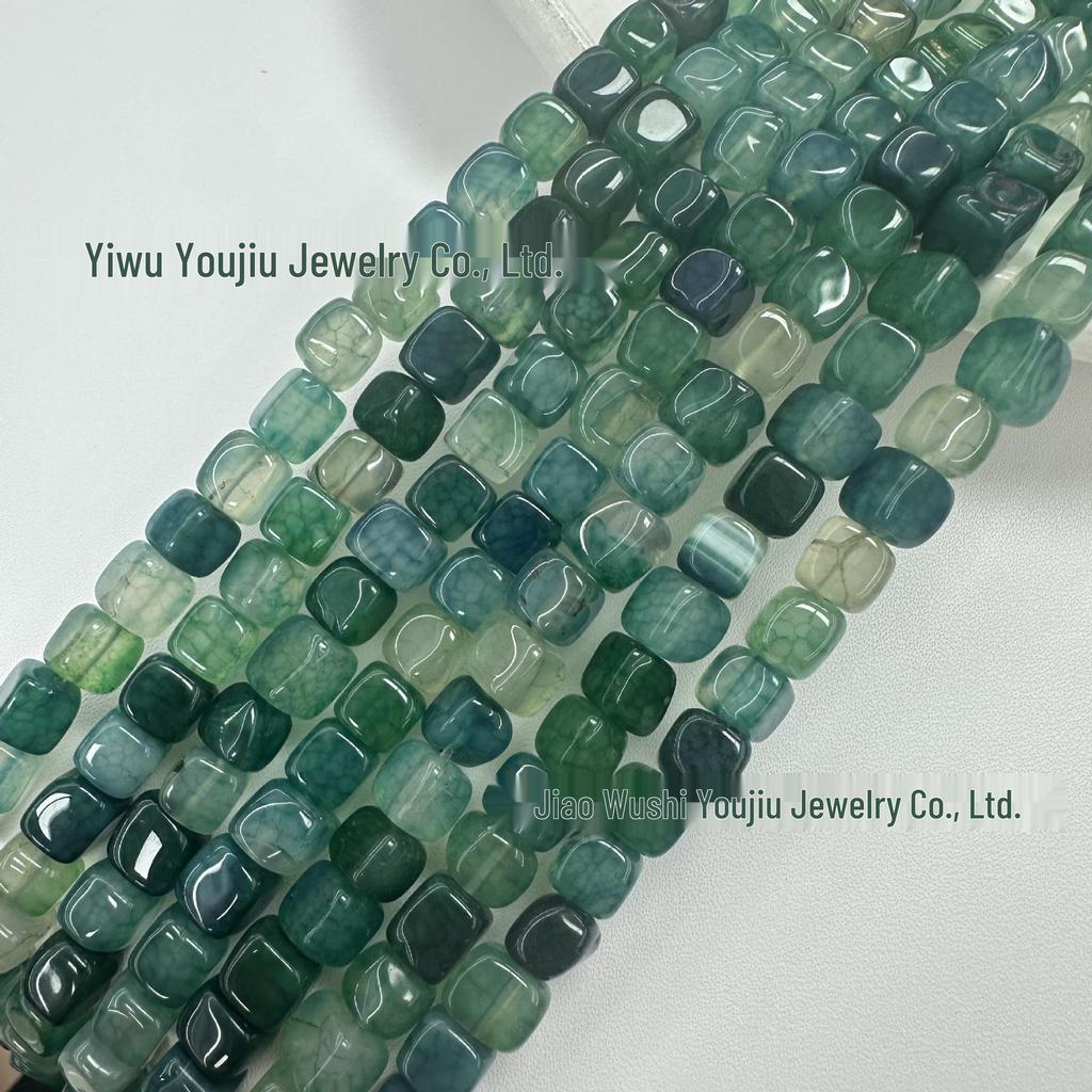 Square Weathered Sugar Cube Stone Beads - DIY Bracelet & Jewelry Accessories