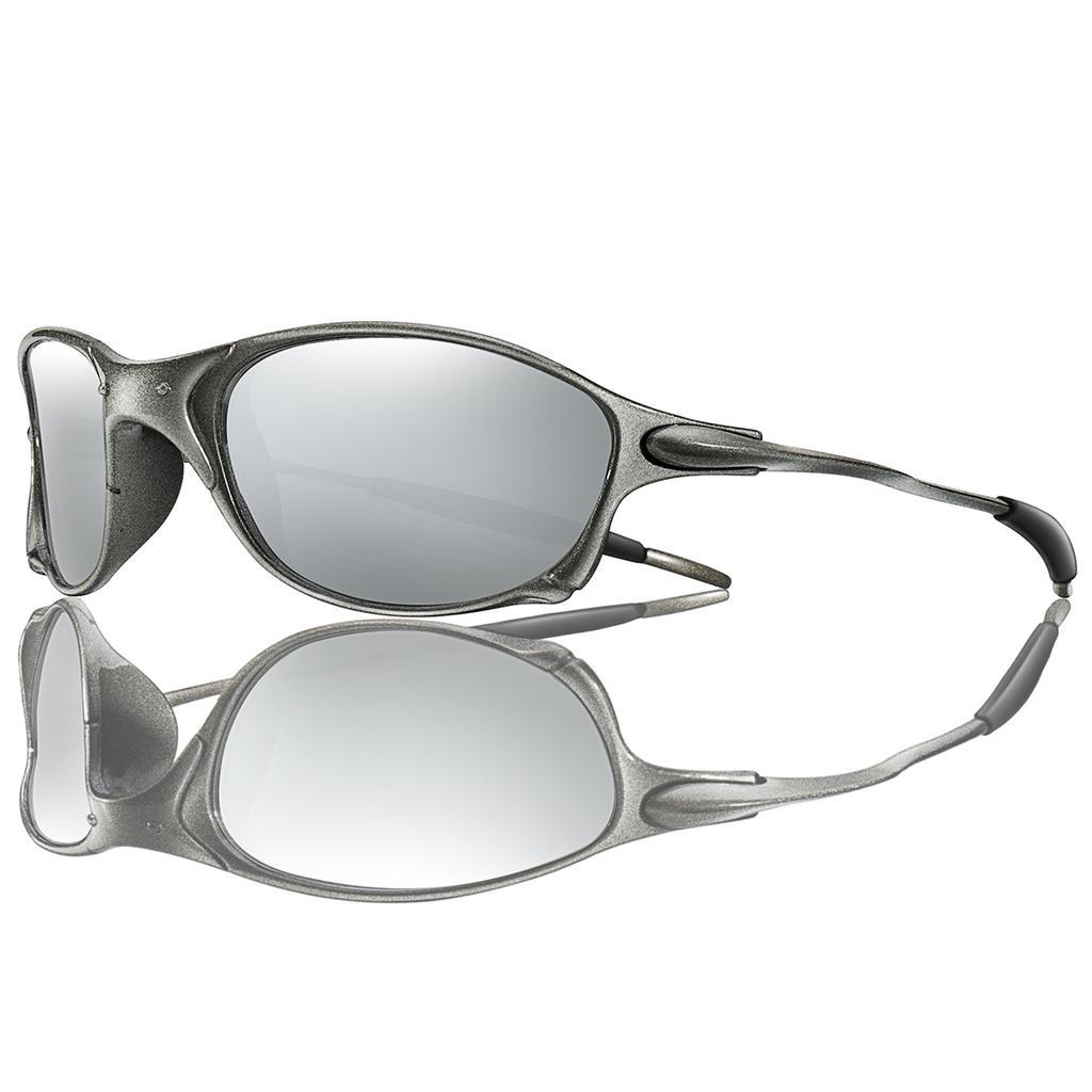 Small PC&Material Frame Eyewear UV400 Cycling Goggles for Outdoor Riding Running Driving Metal Templ Daily Wear Party Sunglasses