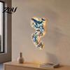 Holiday Gift for Friends 2D Acrylic Ocean Whale LED Wall Decor, Nautical Sea Animal Art Ambient Lighting Living Room with Warm Light, Coastal