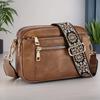 Color matching multifunctional zipper messenger bag square bag shoulder bag wallet adjustment shoulder strap