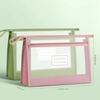 A4 Nylon Mesh Bag – Transparent Portable Storage Pouch for School & Office Supplies