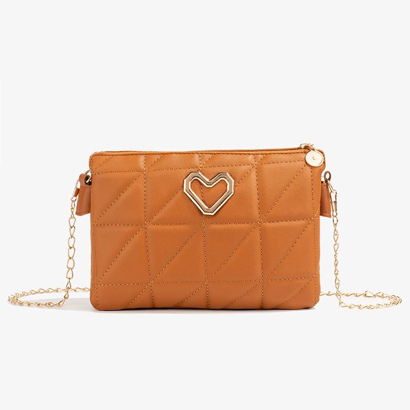 

Любовь Декорация Мода Маленькая Квадратная Сумка 2025 Вышивка Цепь Сумка Через Плечо Многосекционное Хранение Мини Сумка для Мобильного Телефона светло-коричневого