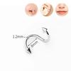 Stainless Steel Nose Ring Piercing Horseshoe Spike Septum Piercing Lip Tragus Helix Piercing Body Piercing Ring Hip Hop "S"