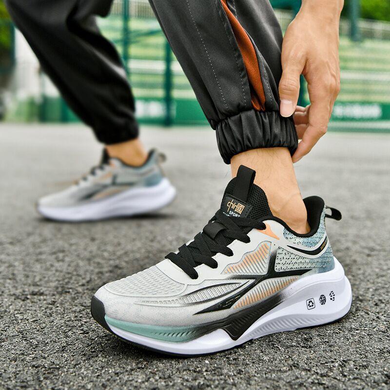 Summer Guochao Men's Shoes New Non-slip Soles Sports Fashion Casual Breathable Outdoor Sports Student Running Shoes