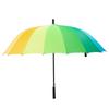 YUHANG 16-Rib Rainbow Semi-Automatic Straight Umbrella