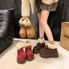 Snow boots heightened non-slip thick-soled snow boots women's new autumn and winter velvet thickened front strap
