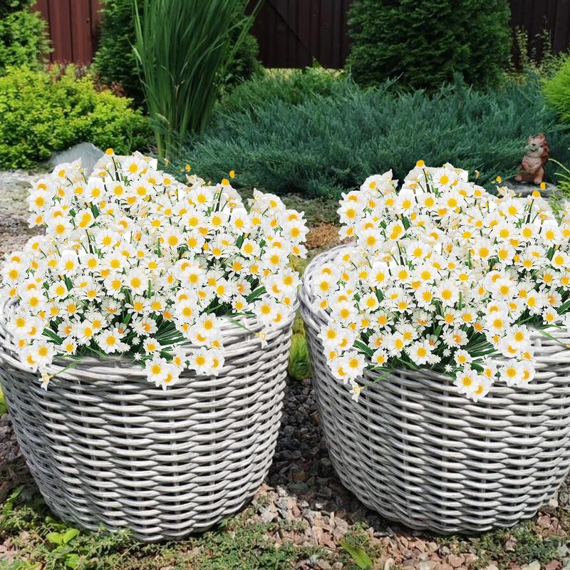 1Bundle 35cm Daisy UV Resistant Artificial Flowers Fake Plastic Plants Artificial Daisies Diy Home Garden Wedding Decoration