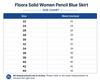 Blue Solid Pencil Skirt for Women