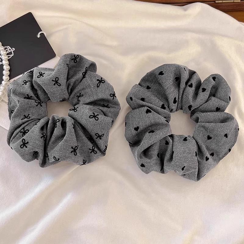 Elegant Print Bow Heart Dot Widen Hair Band For Women Girls Sweet Hair Ornament Scrunchie Hair Tie Fashion Hair Accessories
