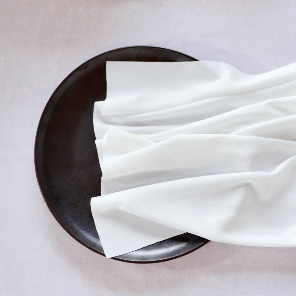 Rustikaler gefalteter Tischläufer Mehrfarbig Waschbar Milchseide Krepp Tischtuch Polyester Weiche Tischfahne Mulltuch Tischdekoration