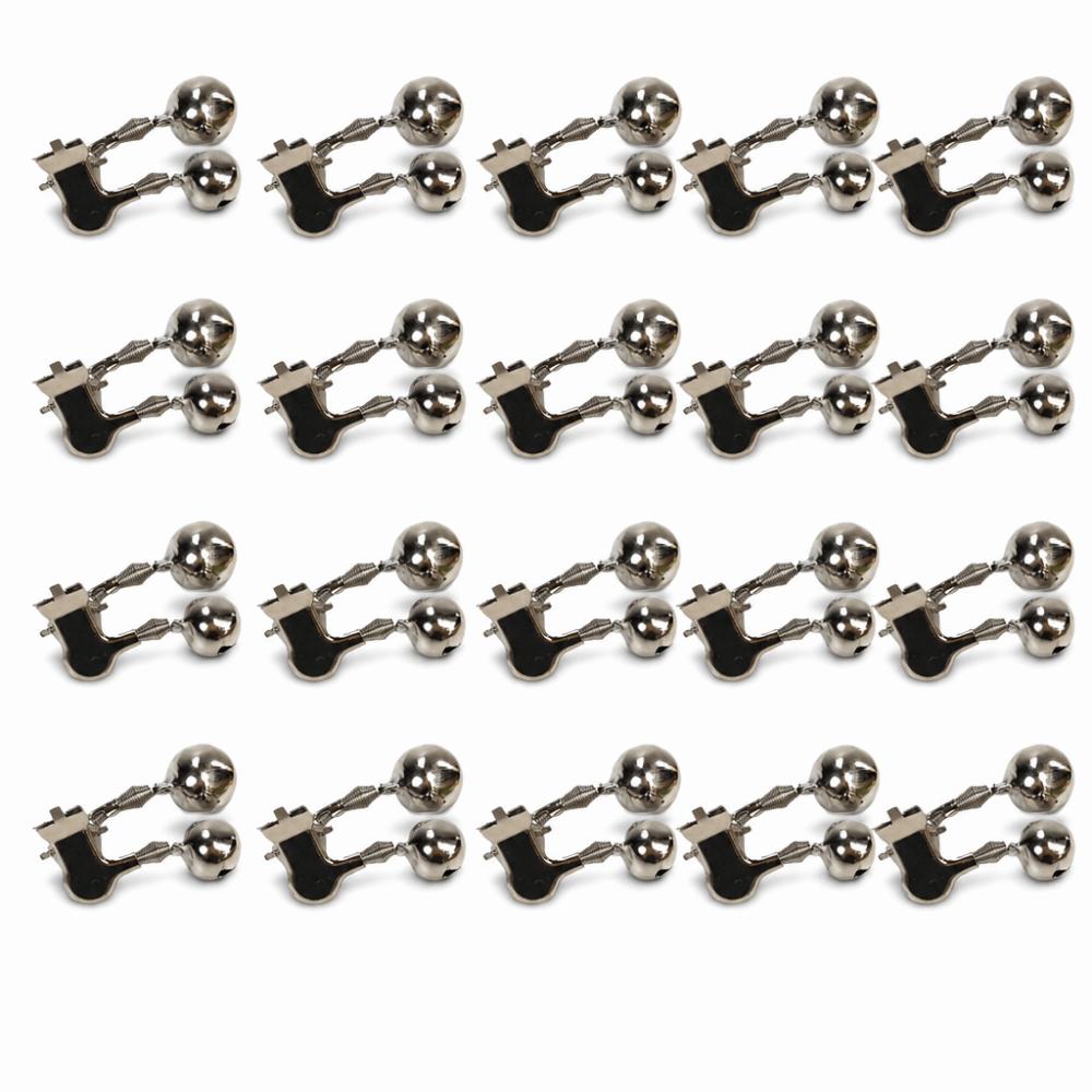 20/50PCS 46*32mm Fishing Rod Alarm Bells Double Spring Clip Bite Alarm Bells Outdoor Fishing