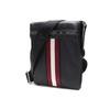 Bally Striped Leather Crossbody Shoulder Bag Men Bags Black HUYA-10