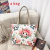 Ethnic Style Canvas Shoulder Bag With Bright Print For Daily Use