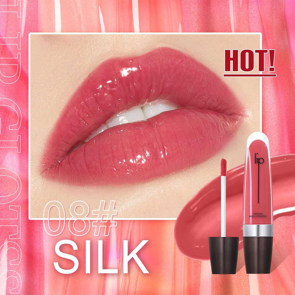 1Pc Glossy Shimmery Lip Gloss, Long-Lasting Hydrating Lip Stain with High-Color Pigment