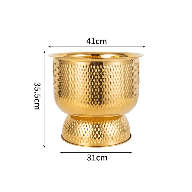 ZISIZ Stainless Steel Ice Bucket with Stand