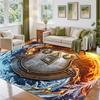 Everton Football Design Crystal Velvet Rug Soft Decorative Mat for Bedroom Entrance