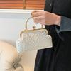 Faux Pearl Shoulder Bag Exquisite Decorative Stylish Handbag Portable Lightweight Women Fashionable Shoulder Handbag