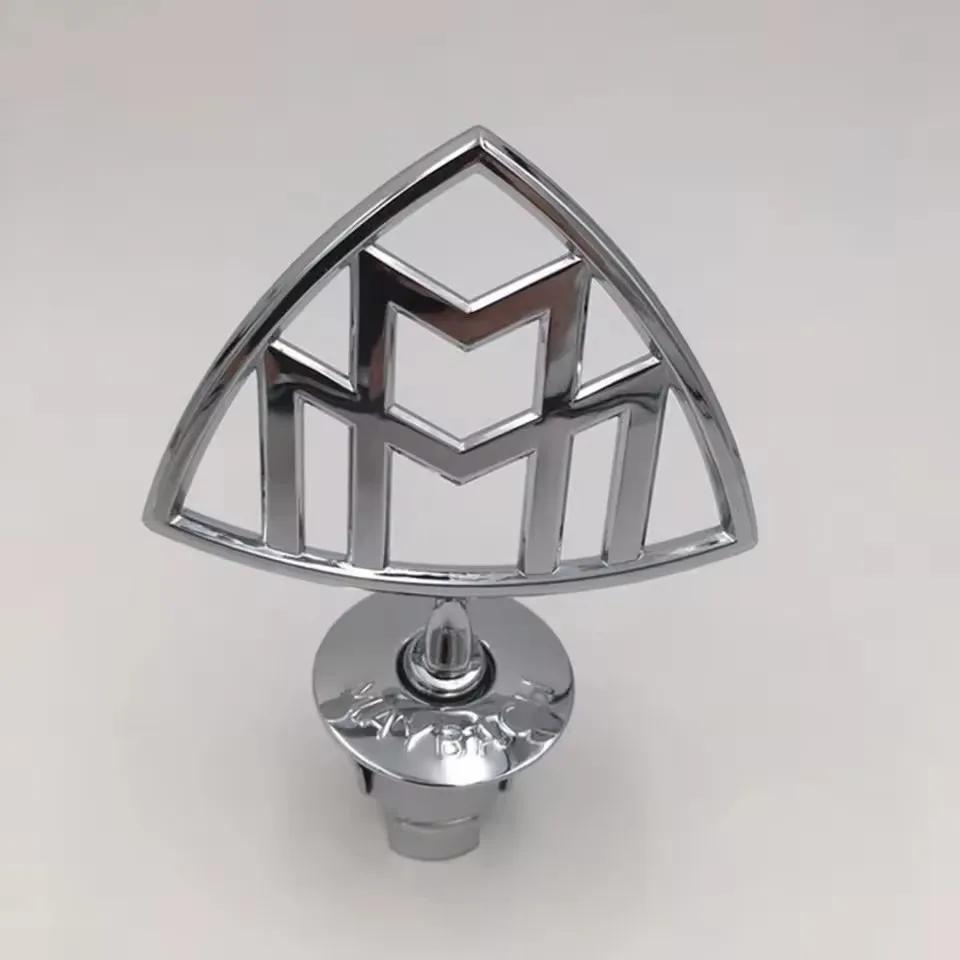 Maybach Logo Front Standing Metal Mark Emblem Auto Hood Rear Badge for Mercedes-Benz Maybach C E S Class S400 S500 S6001