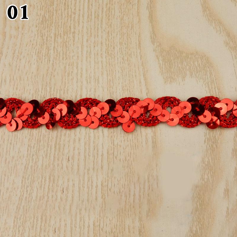 11 Meter Sequin Lace Trim Fabric Glitter Ribbon For Stage Performance Garments Hat Sewing Decor DIY Handmade Craft Accessories