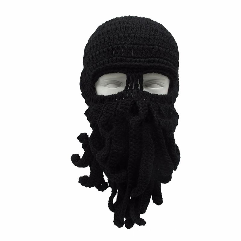 Octopus hat hand-made wool beard cap 