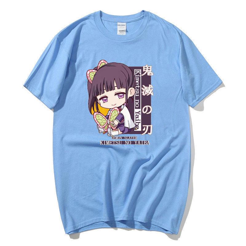 

Аниме Demon Slayer Kimetsu No Yaiba Футболка Harajuku Kawaii Tsuyuri Kanawo Повседневная летняя футболка с мультяшным принтом Футболки в стиле манга Уличная одежда унисекс XXL