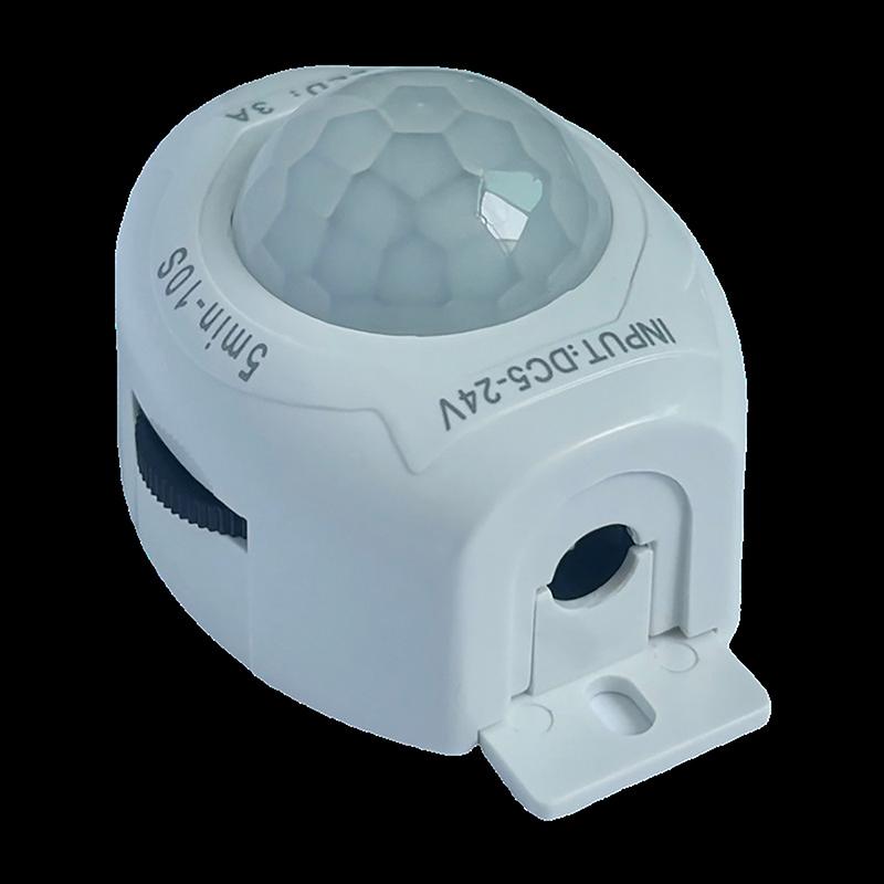 Interruptor de luz con sensor infrarrojo ajustable con retardo de tiempo para tira LED CC12V 24V Detector de inducción infrarrojo Interruptor con sensor de movimiento LED