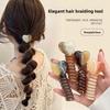 Simple Bubble Braid Hair Tie for Women, High-end Heart-shaped Telephone Cord Hair Tie, Ponytail Braiding Tool