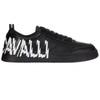 Just cavalli men's leather sneakers black azula - Size: 44