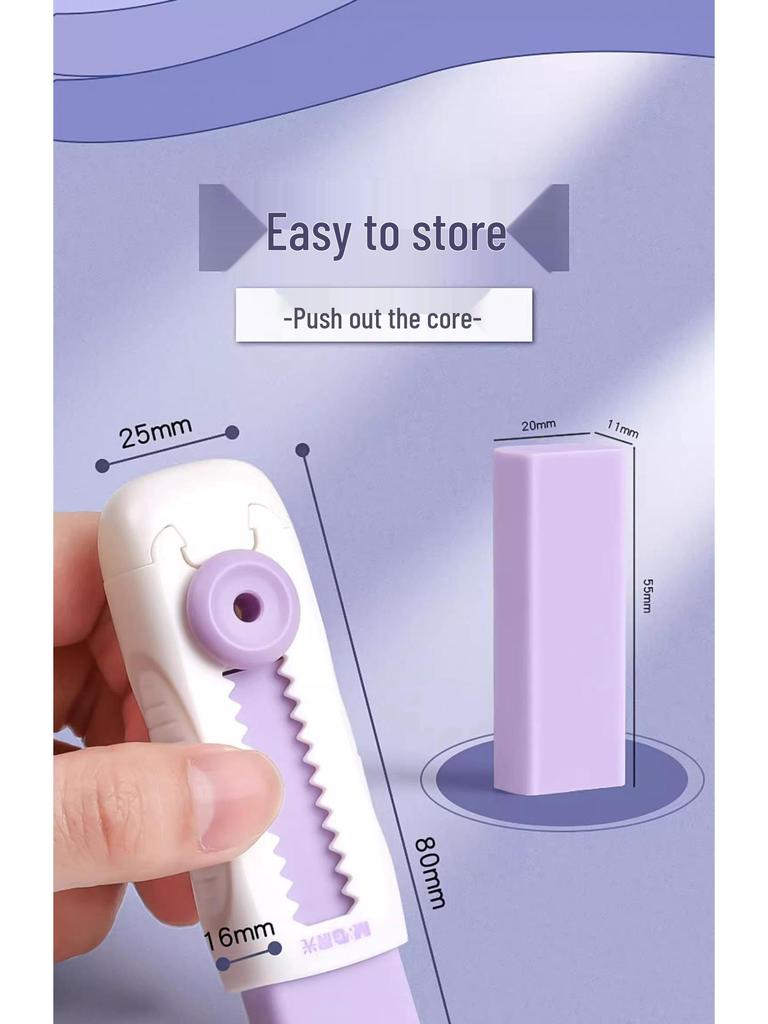 Student-Friendly Sliding Eraser: No Marks, No Crumbs - Clean Erasing for Kids