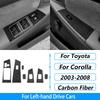 For Toyota Corolla 2003-2008 Carbon Fiber Central Control Gear Shift Air Vent AC CD Window Lift Trim Set Car Accessories Sticker