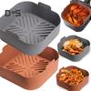 Reusable Air Fryers Basket Evenly Heated Useful with Dual Handle Air Frying Pot Liner Tray