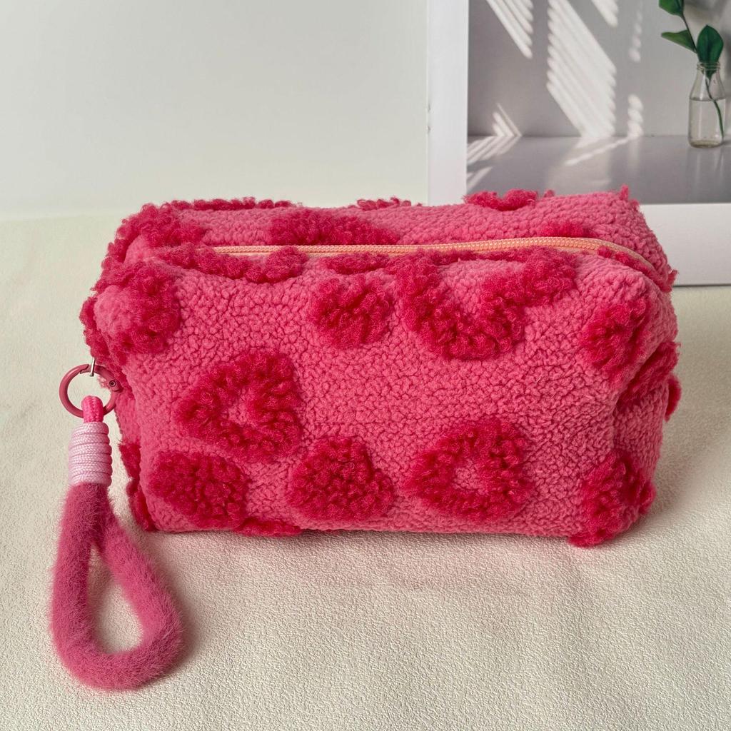 Heart Plush Large Capacity Travel Makeup and Toiletry Bag