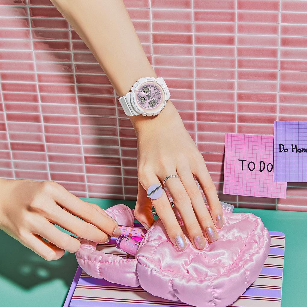 Casio Baby-G BGA-2800SP-7A1JR – Solar Radio-Controlled Women’s Watch, Spring White