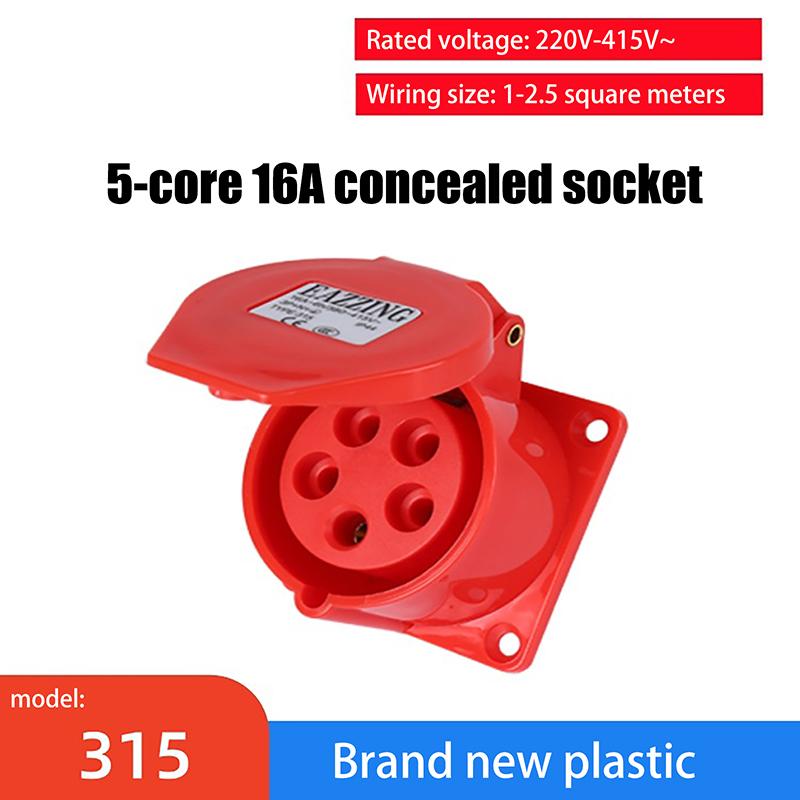 1 Piece 3Pin 4Pin 5Pin Industrial Plug And Socket Waterproof Connector 16A/32A Electrical Connection Wall Mount Socket