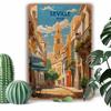 SpainLandscapeCo Vintage Seville Spain Metal Sign - Postcard Landscape Art, Cafe/Study/Party Home Decor