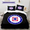 Cruz Azul Pattern Bedding Home Decoration Birthday Gift (1 * duvet cover + 2 * pillowcase, without core)