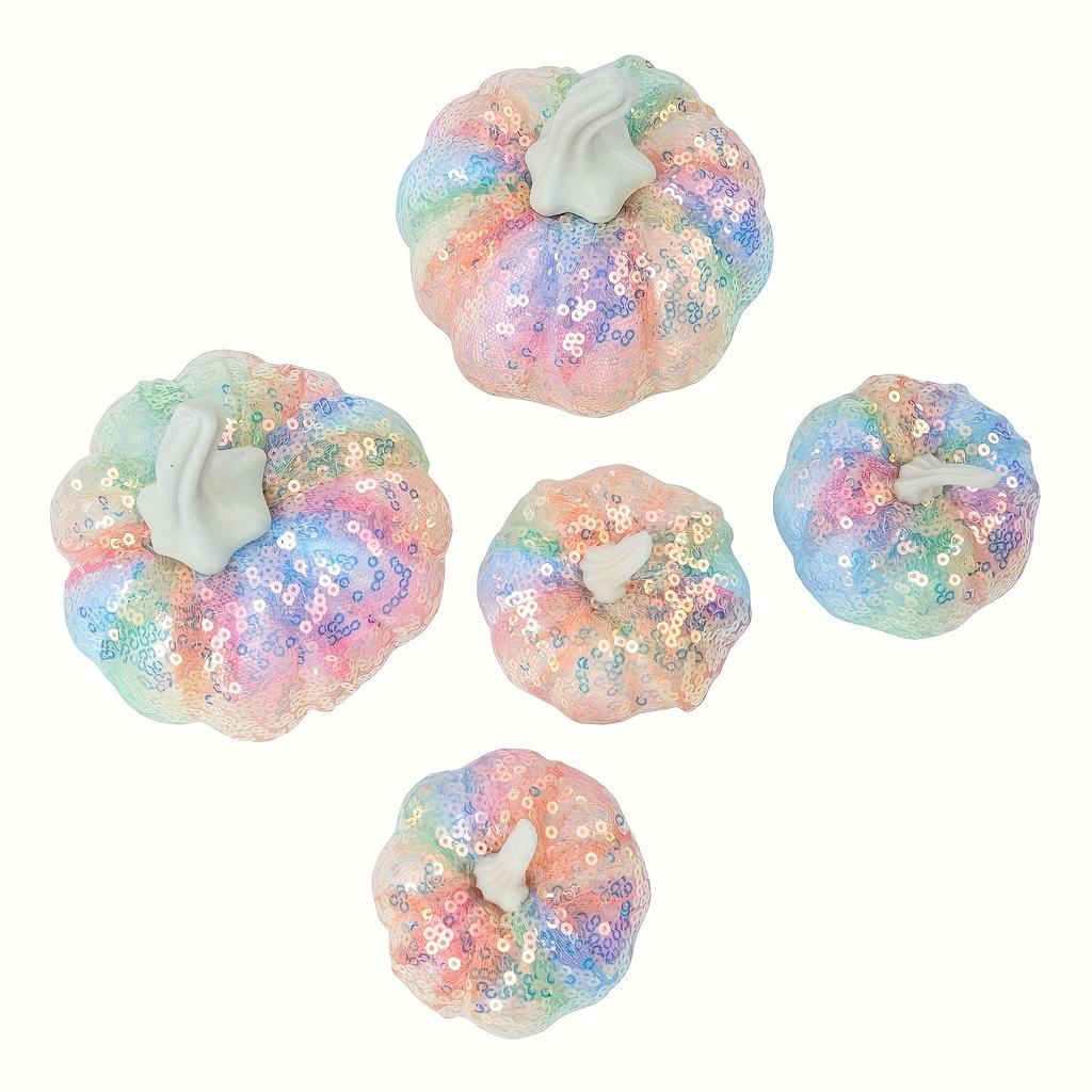 5PCS Artificial SequinsRealistic Foam Fake Vegetables Are Suitable For Halloween Fireplace Table Decoration