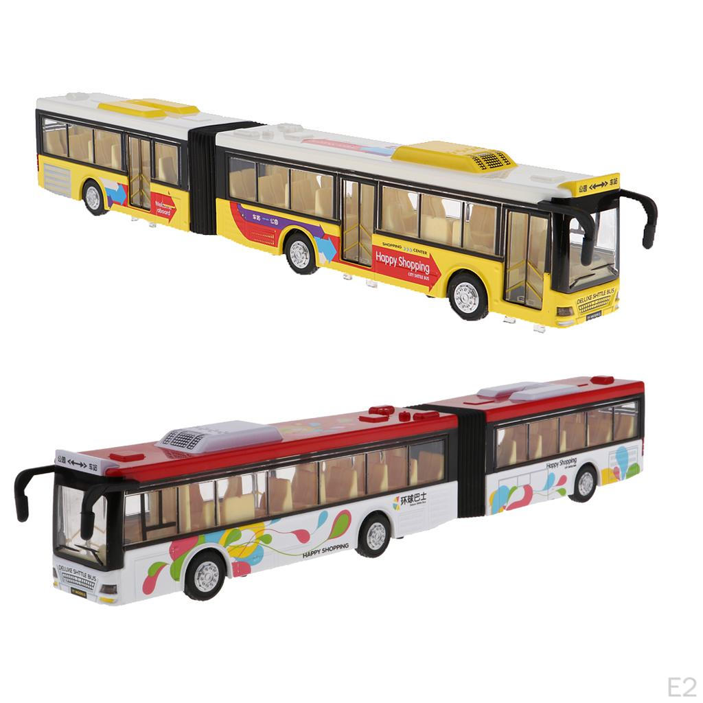 1:50 Alloy Bus Sightseeing Car Model Vehicle Kid Toy Christmas Gift Yellow