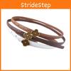 Elegant Thin Women Waist Belt With Flower Alloy Buckle For Work Leisure And