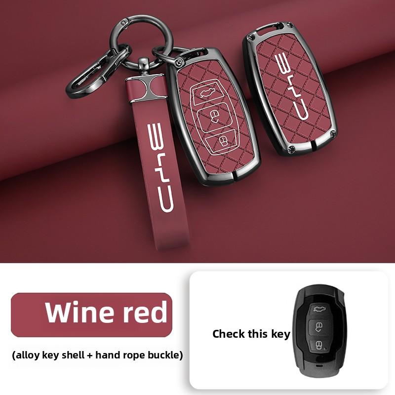 NEW Zinc Alloy Leather Car Remote Key Case Cover For BYD Atto 3 Han EV Dolphi Tang Dm Qin PLUS Song Pro MAX Yuan Accessories