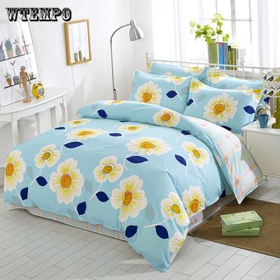 Set Lenzuola Federe Copripiumino Girasole 100% Cotone Biancheria da Letto Dimensioni Set Biancheria da Letto