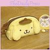 Bolsa de Maquiagem de Pelúcia Pom Pom Purin de Desenho Animado Com Grande Capacidade Para Estudantes e Viajantes
