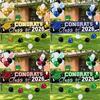 Happy Graduation Outdoor Banner Bachelor'S Cap Balloon Party Decorative Background Photography Graduate Party Supplies Gift