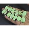 310Cts. Natural Lemon Chrysoprase Oval Cabochon Loose Gemstone 13 Pcs Lot C-2510