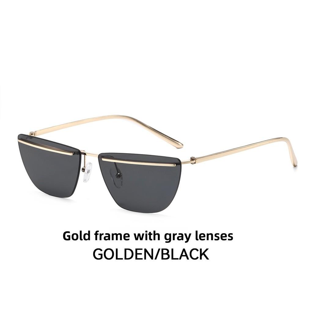 Uv400 Unisex Square Metal Sunglasses With Lenses For Fashion And Travel