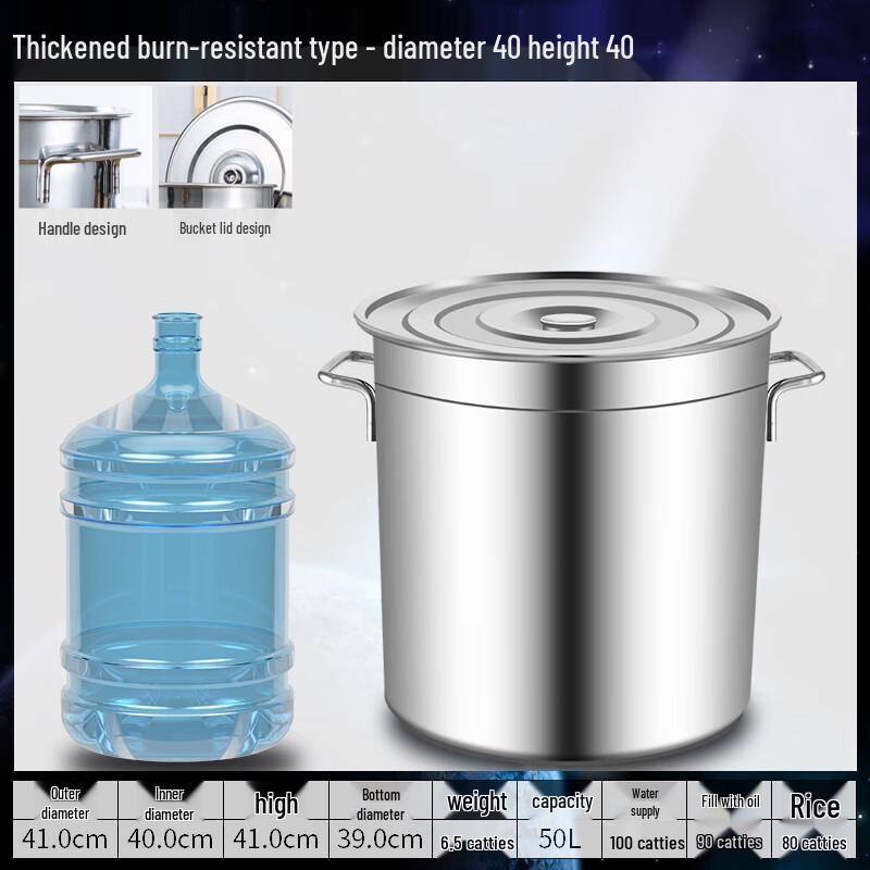 Commercial Thickened Stainless Steel Round Stock Pot
