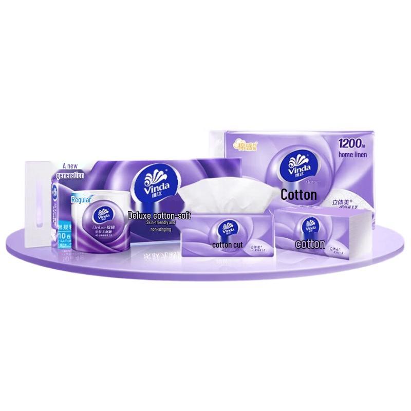 Vinda Cotton Soft 3-Ply Facial Tissues
