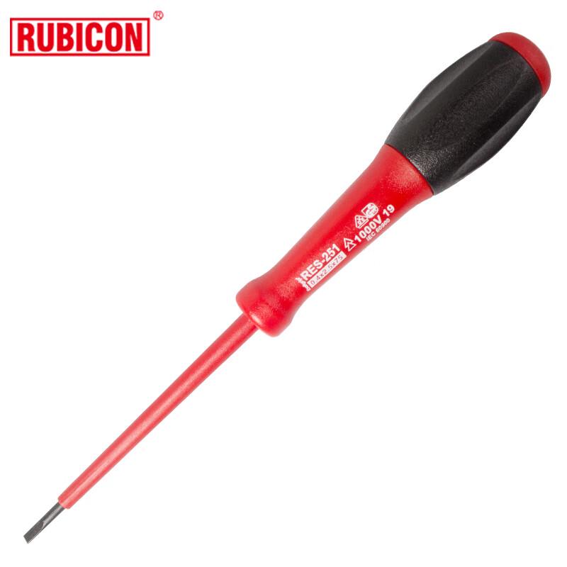 RUBICON RES-251 VDE 1000V Insulated Flat-Head Screwdriver