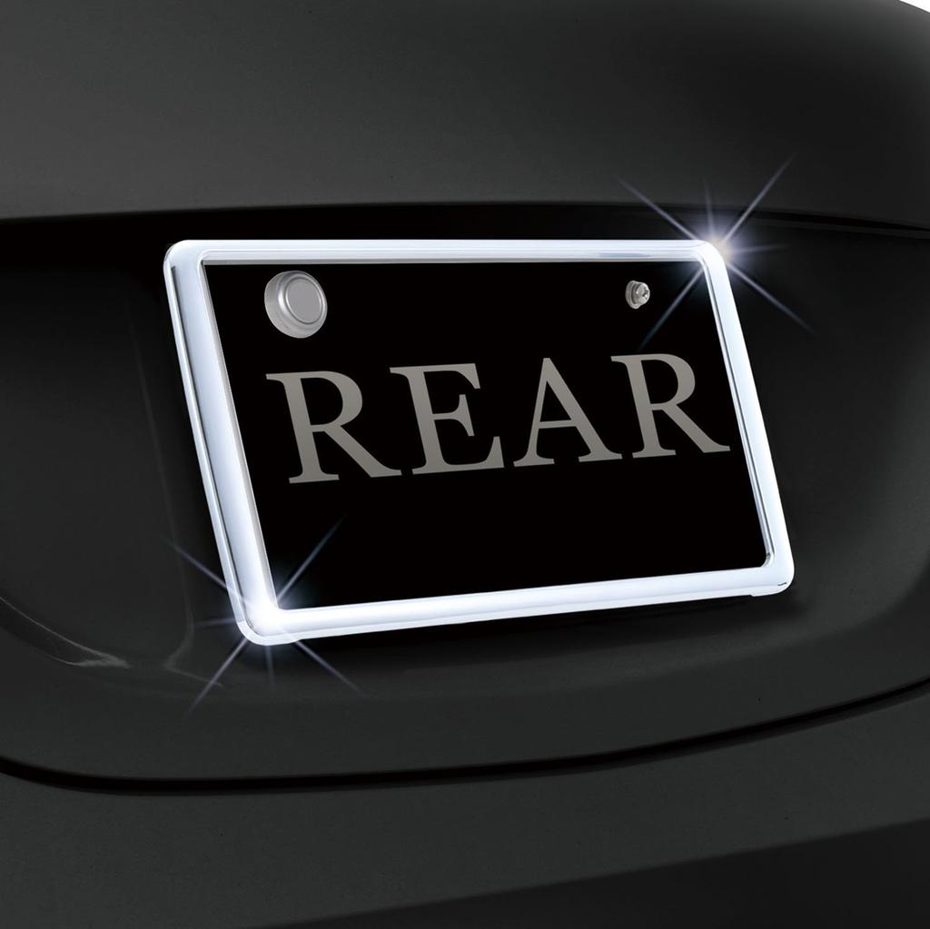 SEIWA Exterior License Plate Rear 1 K416 Frame, Chrome, Piece,